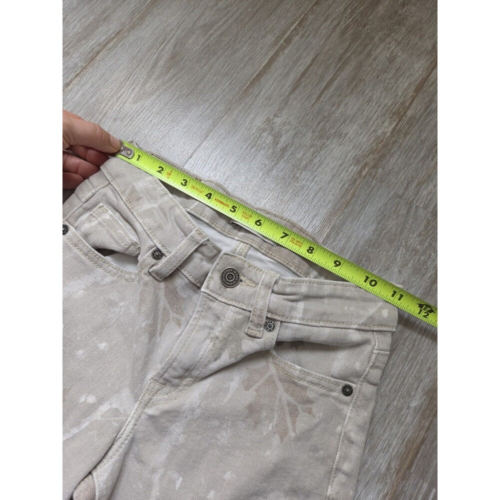 Hidden Los Angeles Mini Blake Dad Jeans Girls 10R Beige Leaf Print Mid Rise EUC - Picture 7 of 11